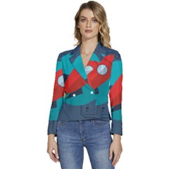 Rocket-with-science-related-icons-image Women s Long Sleeve Revers Collar Cropped Jacket by Salman4z