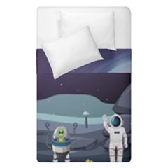 Alien-astronaut-scene Duvet Cover Double Side (single Size) by Salman4z