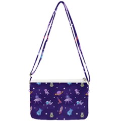 Space-seamless-pattern Double Gusset Crossbody Bag by Salman4z