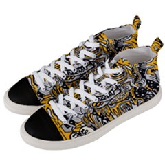 Crazy-abstract-doodle-social-doodle-drawing-style Men s Mid-top Canvas Sneakers by Salman4z