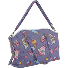 Outer-space-seamless-background Canvas Crossbody Bag by Salman4z