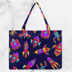 Space-patterns Zipper Medium Tote Bag by Salman4z