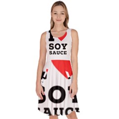 I Love Soy Sauce Knee Length Skater Dress With Pockets by ilovewhateva