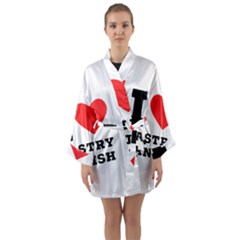 I Love Pastry Danish Long Sleeve Satin Kimono by ilovewhateva