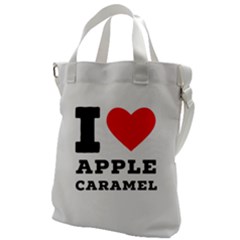 I Love Apple Caramel Canvas Messenger Bag by ilovewhateva