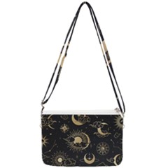 Asian-seamless-pattern-with-clouds-moon-sun-stars-vector-collection-oriental-chinese-japanese-korean Double Gusset Crossbody Bag by Salman4z