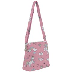 Cute-unicorn-seamless-pattern Zipper Messenger Bag by Salman4z