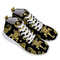 Mexican-culture-golden-tribal-icons Men s Lightweight High Top Sneakers View3