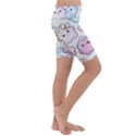 Cute-doodle-cartoon-seamless-pattern Kids  Lightweight Velour Cropped Yoga Leggings View3