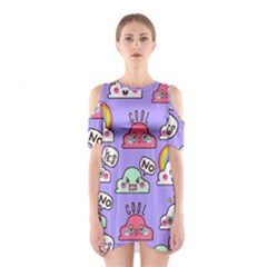 Cloud-seamless-pattern -- Shoulder Cutout One Piece Dress by Salman4z