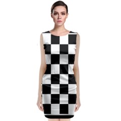 Chess-board-background-design Classic Sleeveless Midi Dress by Salman4z