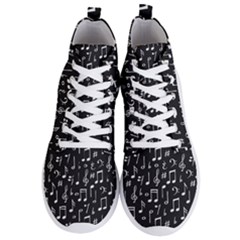 Chalk-music-notes-signs-seamless-pattern Men s Lightweight High Top Sneakers by Salman4z