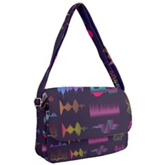 Colorful-sound-wave-set Courier Bag by Salman4z