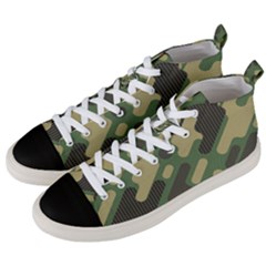 Camouflage-pattern-background Men s Mid-top Canvas Sneakers by Salman4z