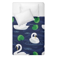 Swan Pattern Elegant Design Duvet Cover Double Side (single Size) by pakminggu