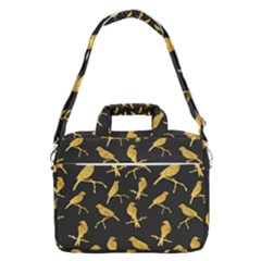 Background With Golden Birds Macbook Pro 16  Shoulder Laptop Bag by pakminggu