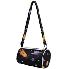 Cosmos Rockets Spaceships Ufos Mini Cylinder Bag by pakminggu