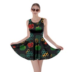 Apples Honey Honeycombs Pattern Skater Dress by pakminggu