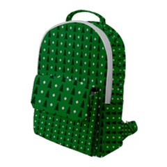 Green Christmas Tree Pattern Background Flap Pocket Backpack (large) by pakminggu