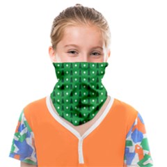 Green Christmas Tree Pattern Background Face Covering Bandana (kids) by pakminggu