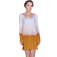 Beer Foam Bubbles Alcohol Glass Long Sleeve Nightdress by pakminggu