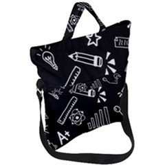 Knowledge Drawing Education Science Fold Over Handle Tote Bag by pakminggu