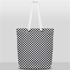 Background Black Board Checker Checkerboard Full Print Rope Handle Tote (small) by pakminggu