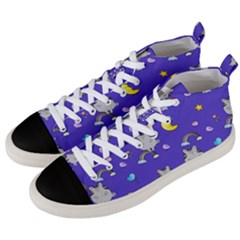 Texture Pattern Seamless Rainbow Background Dream Men s Mid-top Canvas Sneakers by pakminggu