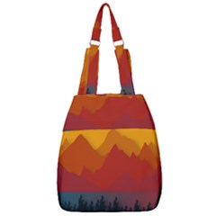 Mountain Forest Nature Scenery Art Mountains Center Zip Backpack by pakminggu