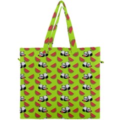 Watermelon Panda Background Wallpaper Canvas Travel Bag by pakminggu