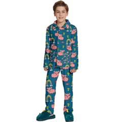 Texture Seamless Sample Digital Scrapbooking Kids  Long Sleeve Velvet Pajamas Set by pakminggu