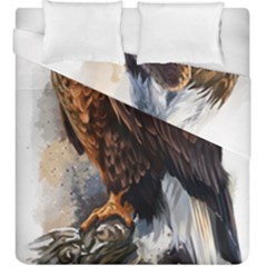 Eagle Art Eagle Watercolor Painting Bird Animal Duvet Cover Double Side (king Size) by pakminggu