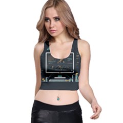 Remote Work Work From Home Online Work Racer Back Crop Top by pakminggu