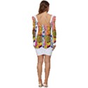 Brain Cerebrum Biology Abstract Women Long Sleeve Ruched Stretch Jersey Dress View4