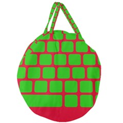 Keyboard Keys Computer Input Pc Giant Round Zipper Tote by danenraven