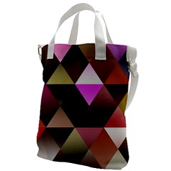 Abstract Geometric Triangles Shapes Canvas Messenger Bag