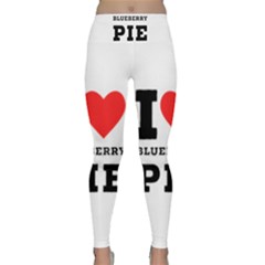 I Love Blueberry Lightweight Velour Classic Yoga Leggings by ilovewhateva