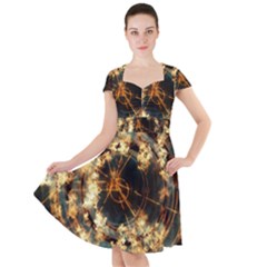 Science Fiction Background Fantasy Cap Sleeve Midi Dress by danenraven