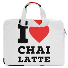 I Love Chai Latte Macbook Pro 16  Double Pocket Laptop Bag  by ilovewhateva