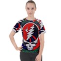 Grateful Dead Pattern Women s Sport Raglan Tee View1