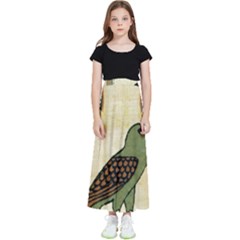 Egyptian Paper Papyrus Bird Kids  Flared Maxi Skirt by Mog4mog4