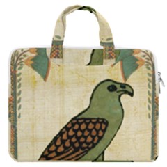 Egyptian Paper Papyrus Bird Macbook Pro 13  Double Pocket Laptop Bag by Mog4mog4