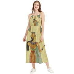 Egyptian Design Man Artifact Royal Boho Sleeveless Summer Dress by Mog4mog4