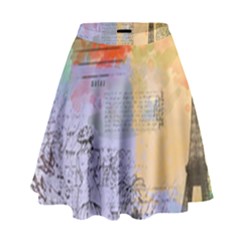 Scrapbook Paris Vintage France High Waist Skirt by Mog4mog4