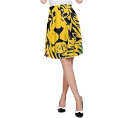 Lion Head Africa Rasta A-line Skirt by Mog4mog4