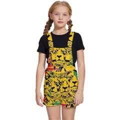 Lion Head Africa Rasta Kids  Short Overalls by Mog4mog4