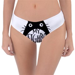 My Neighbor Totoro Black And White Reversible Classic Bikini Bottoms by Mog4mog4