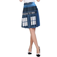 Doctor Who Tardis A-line Skirt by Mog4mog4