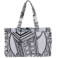 Bad Wolf Tardis Art Drawing Doctor Who Canvas Work Bag by Mog4mog4