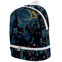 Hogwarts Castle Van Gogh Zip Bottom Backpack by Mog4mog4